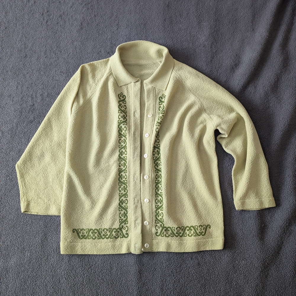 Vintage Green Cardigan Sweater
